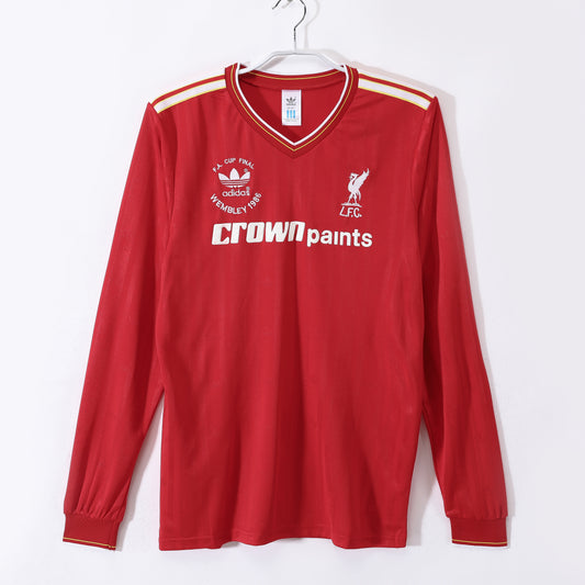 86/87 long sleeves Liverpool Home Retro
