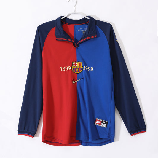 99/00 long sleeves Barcelona Home Centenary Edition Retro